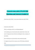 General crane safety EXAM 2026&NewLine;Questions and Answers Graded A&plus;