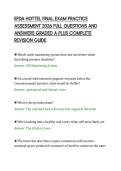 EFDA HOTTEL FINAL EXAM PRACTICE&NewLine;ASSESSMENT 2026 FULL QUESTIONS AND&NewLine;ANSWERS GRADED A PLUS COMPLETE&NewLine;REVISION GUIDE