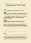 CPCO EXAM Questions and Answers&NewLine;Verified Solutions Latest Update