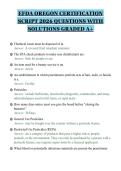 EFDA OREGON CERTIFICATION SCRIPT 2026 QUESTIONS WITH SOLUTIONS GRADED A