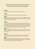 CPCO EXAM Questions and Answers&NewLine;Verified Solutions Latest Update