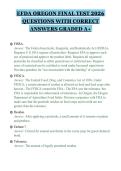 EFDA OREGON FINAL TEST 2026&NewLine;QUESTIONS WITH CORRECT&NewLine;ANSWERS GRADED A&plus;
