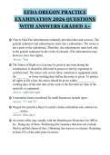 EFDA OREGON PRACTICE&NewLine;EXAMINATION 2026 QUESTIONS&NewLine;WITH ANSWERS GRADED A&plus;
