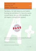 Test Bank 4  for Safe Maternity and Pediatric &NewLine;Nursing Care 3rd Edition &lpar;F&period;A Davis&rpar; by Luanne &NewLine;Linnard Palmer&comma; Isbn no&semi; 9781719648844&comma; All &NewLine;38 Chapters Covered&vert; 2026 Updated 