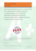 HESI Fundamentals Exit Exam V1&comma; V2 & V3 RN & &NewLine;PN Fundamentals Test Bank 2026&sol;2027 &vert; &NewLine;Complete Questions & Answers with &NewLine;Rationales &vert; Verified Nursing Practice &NewLine;Questions &vert; NGN Clinical Judgment Review &vert; &NewLine;Graded A&plus; HESI Exit Exam Prep 