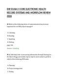 EHR EXAM 2 CORE ELECTRONIC HEALTH&NewLine;RECORD SYSTEMS AND WORKFLOW REVIEW&NewLine;2026