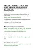 EHR EXAM 2 HIGH-YIELD CLINICAL DATA&NewLine;MANAGEMENT AND INTEROPERABILITY&NewLine;SUMMARY 2026