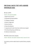 EHR EXAM 2 MOCK TEST WITH ANSWER&NewLine;RATIONALES 2026