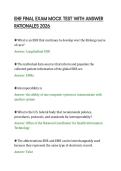 EHR FINAL EXAM MOCK TEST WITH ANSWER&NewLine;RATIONALES 2026
