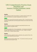 CPCT Comprehensive Practice Exam&NewLine;Questions and&NewLine;Answers Verified Solutions Latest&NewLine;Update