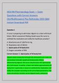 HESI RN Pharmacology Exam &mdash; Exam &NewLine;Questions with Correct Answers &NewLine;&lpar;VerifiedAnswers&rpar; Plus Rationales 2026 Q&A &NewLine;Instant Download PDF