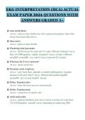 EKG INTERPRETATION &lpar;HCA&rpar; ACTUAL&NewLine;EXAM PAPER 2026 QUESTIONS WITH&NewLine;ANSWERS GRADED A&plus;