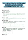 EKG INTERPRETATION &lpar;HCA&rpar; FINAL&NewLine;TEST 2026 QUESTIONS WITH&NewLine;CORRECT ANSWERS GRADED A&plus;
