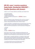 NR 222- exam 1 practice questions &NewLine;Study Guide&comma; Chamberlain 2026&sol;2027 &ndash; &NewLine;Possible Questions with Answers