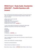 NR222 Exam 1 Study Guide&comma; Chamberlain &NewLine;2026&sol;2027 &ndash; Possible Questions with &NewLine;Answers