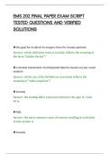 EMS 202 FINAL PAPER EXAM SCRIPT&NewLine;TESTED QUESTIONS AND VERIFIED&NewLine;SOLUTIONS