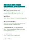 ENT 101 EXAM SCRIPT VERIFIED&NewLine;QUESTIONS WITH ACCURATE ANSWERS