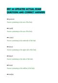 ENT 101 UPDATED ACTUAL EXAM&NewLine;QUESTIONS AND CORRECT ANSWERS