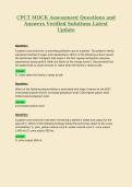 CPCT MOCK Assessment Questions and Answers Verified Solutions Latest Update