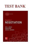 ESSENTIALS OF NEGOTIATION - TEST BANK FOR SIXTH EDITION BY ROY J&period;&NewLine;LEWICKI&comma; BRUCE BARRY&comma; DAVID M&period; SAUNDERS