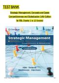 Test Bank - Strategic Management Concepts and Cases Competitiveness and Globalization&comma; 14th Edition by Hitt&comma; Ireland&comma; & Hoskisson All 1-13 Chapters Covered &comma;Latest Edition&NewLine;