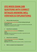 CFCI MOCK EXAM &lpar;100  &NewLine;QUESTIONS WITH CORRECT &NewLine;DETAILED ANSWERS WELL &NewLine;VERIFAIDS & EXPLANATIONS&rpar;