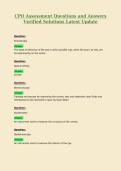 CPO Assessment Questions and Answers Verified Solutions Latest Update