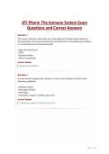 ATI Pharm The Immune System Exam&NewLine;Questions and Correct Answers