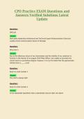 CPO Practice Exam Questions and Answers Verified Solutions Latest Update 2