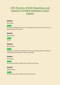 CPO Practice Exam Questions and Answers Verified Solutions Latest Update 3