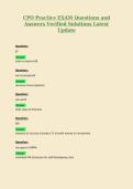 CPO Practice EXAM Questions and Answers Verified Solutions Latest Update 4