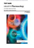 Test Bank - Lilley's Pharmacology for Canadian Health Care Practice 4th Edition &lpar;Sealock&comma; 2021&rpar;&comma; Chapter 1-58 &vert; All Chapters