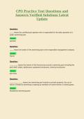 CPO Practice Test Questions and Answers Verified Solutions Latest Update 3
