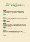 CPO Practice Test Questions and Answers Verified Solutions Latest Update 4