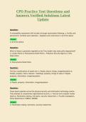 CPO Practice Test Questions and Answers Verified Solutions Latest Update 7