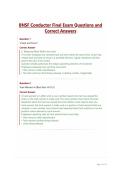 BNSF Conductor Final Exam Questions and Correct Answers