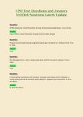 CPO Test Questions and Answers Verified Solutions Latest Update 2