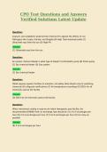 CPO Test Questions and Answers Verified Solutions Latest Update 3