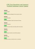 CPO Test Questions and Answers Verified Solutions Latest Update 4