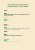 CPO Test Questions and Answers Verified Solutions Latest Update 5