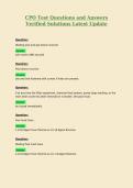CPO Test Questions and Answers Verified Solutions Latest Update 7