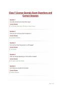 Class F License Georgia Exam Questions and&NewLine;Correct Answers
