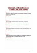 CSX Freight Conductor Final Exam&NewLine;Questions and Correct Answers