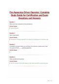 Fire Apparatus Driver-Operator&colon; Complete&NewLine;Study Guide for Certification and Exam&NewLine;Questions and Answers