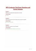 MTA Conductor Final Exam Questions and&NewLine;Correct Answers