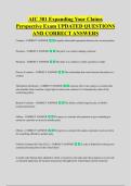 AIC 301 Expanding Your Claims &NewLine;Perspective Exam UPDATED QUESTIONS &NewLine;AND CORRECT ANSWERS