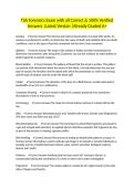 TSA Forensics Exam with all Correct & 100&percnt; Verified Answers &vert;Latest Version &vert;Already Graded A&plus;