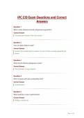 IPC CID Exam Questions and Correct Answers