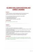 ICS 800D FINAL EXAM QUESTIONS AND&NewLine;CORRECT ANSWERS