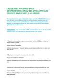 CEE CEE IAHSS ADVANCED EXAM-&NewLine;COMPREHENSIVE ACTUAL Q&A WITH RATIONALES COMPLETE REVIEW SHEET &vert; A&plus; GRADED&NewLine;